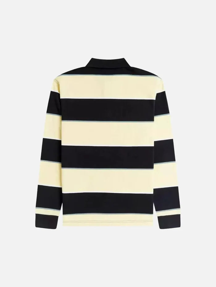 FRED PERRY Hw Jersey Striped Polo Shirt - Yellow/Navy - Polos T-SHIRT