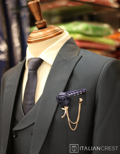 IC17638L-3pc Peak Lapel Suits