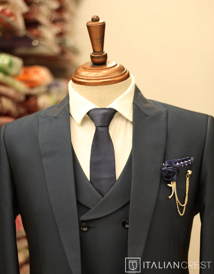 IC17638L-3pc Peak Lapel Suits