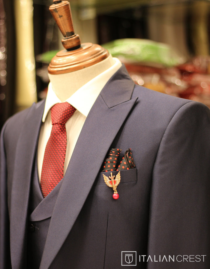 IC17641L-3pc Peak Lapel Suits