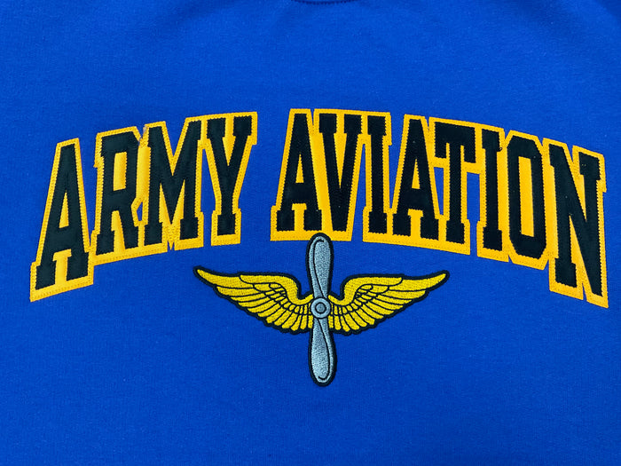 Crew Neck Sweatshirt with Army Aviation Logo