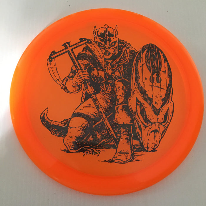 Orange/Shimmery Black Stamp / 173-5 grams
