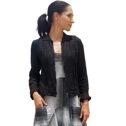 Italian Linen Black Jacket – Front Zipper Black Jackets 20210708_212756_1_ba96d1d8-08d4-43bd-b638-46f2b2be84d3