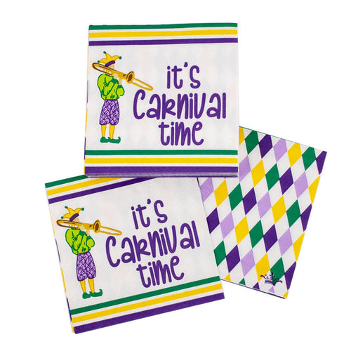 It's Carnival Time Cocktail Napkins - 318 Art & Frame