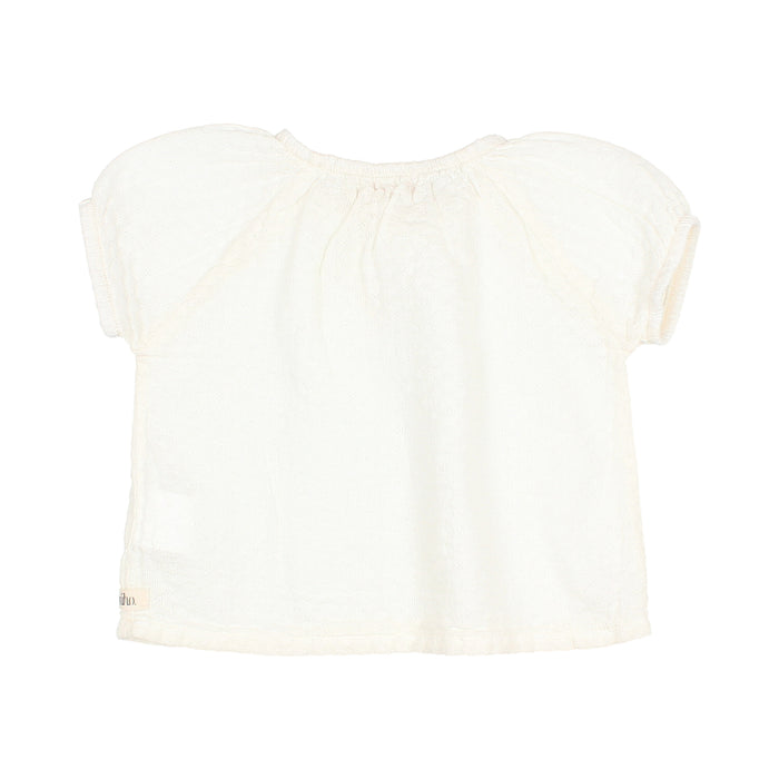 Jacquard Baby Blouse Ecru