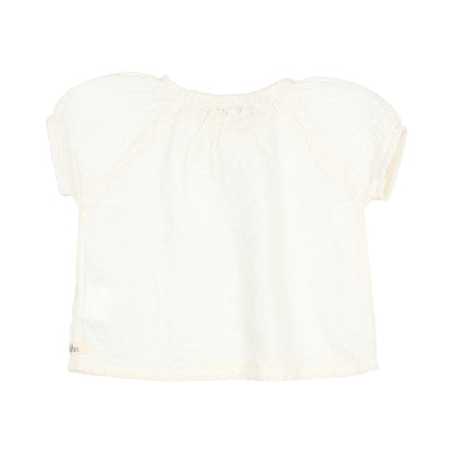 Jacquard Baby Blouse Ecru