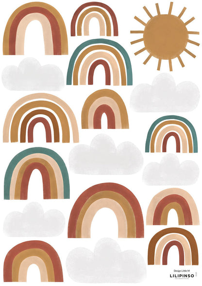 Jolis Arc-en-ciel - Sunny /Stickers Muraux