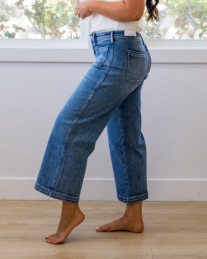 KanCan Jody Patch Pocket Wide Leg Jeans KanCan