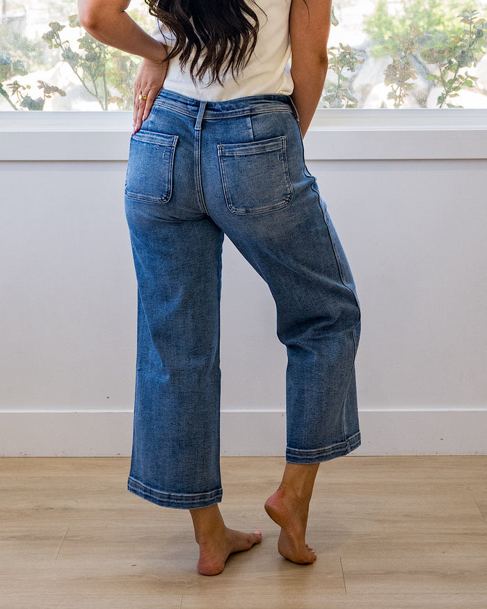 KanCan Jody Patch Pocket Wide Leg Jeans KanCan