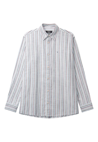 Clean Cut Copenhagen KELVIN STRIPED SHIRT Skjorte L/S Light blue/Violet ice