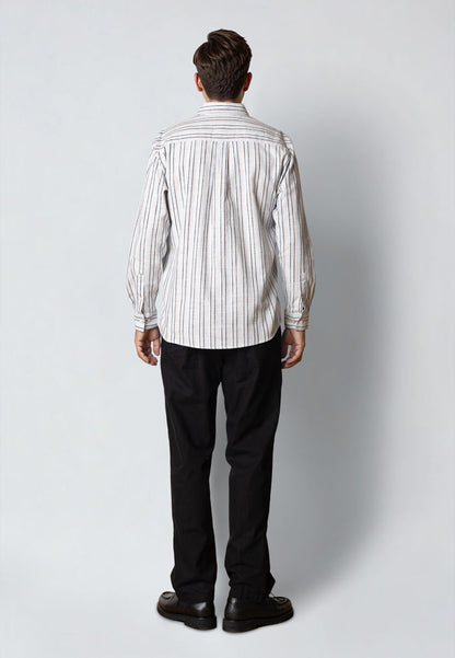 Clean Cut Copenhagen KELVIN STRIPED SHIRT Skjorte L/S Light blue/Violet ice