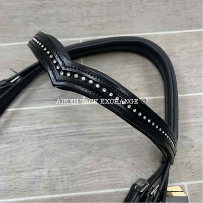 KL Select KL Italia Pirouette Flash Dressage Bridle with Reins, Oversize