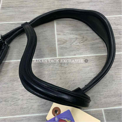 KL Select Red Barn Arena Ergonomic Flash Dressage Bridle, Black, Oversize