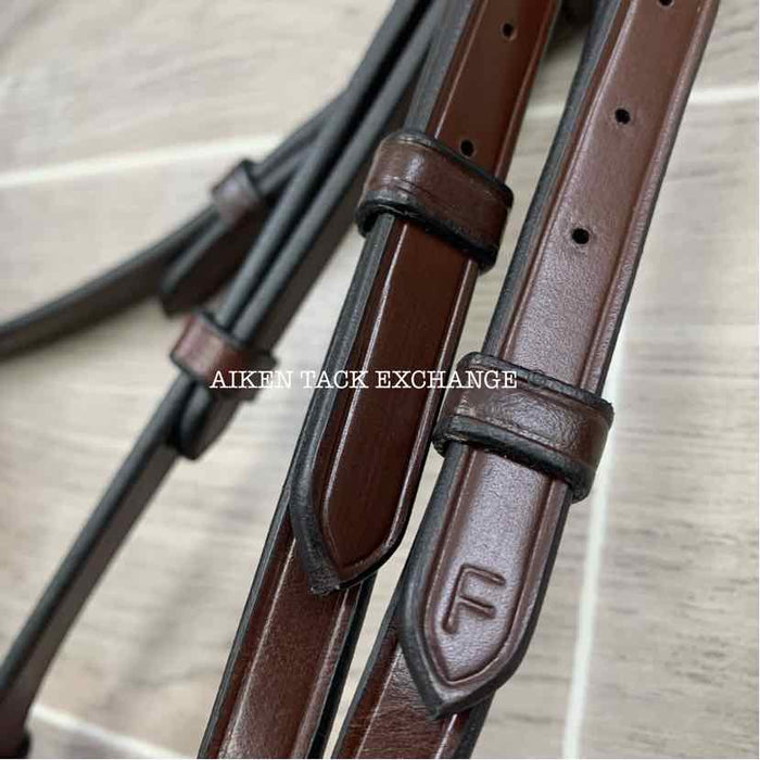 KL Select Red Barn Arena Ergonomic Weymouth Dressage Bridle, Brown, Size Full