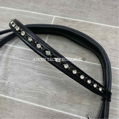 KL Select Red Barn Cadence Flash Dressage Bridle w/ Reins, Brand New, Size Full