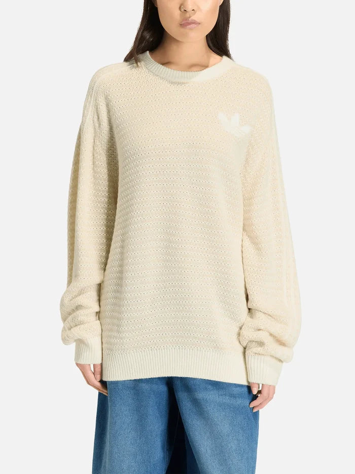 ADIDAS ORIGINALS Knit Sweater - Off White - Sweaters KAZAK