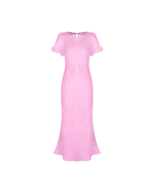 KOS LINEN DRESS PINK