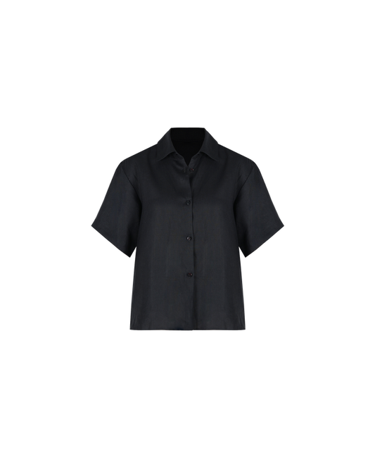 KOS LINEN SHIRT BLACK