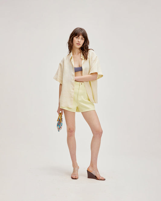 KOS LINEN SHIRT LEMONADE
