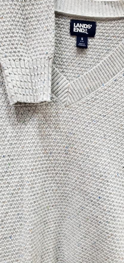 Lands End Women's Cotton V-Neck Sweater