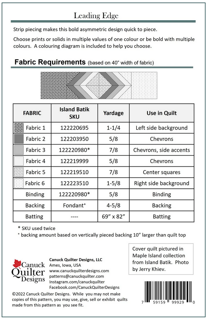 Leading Edge Quilt Pattern