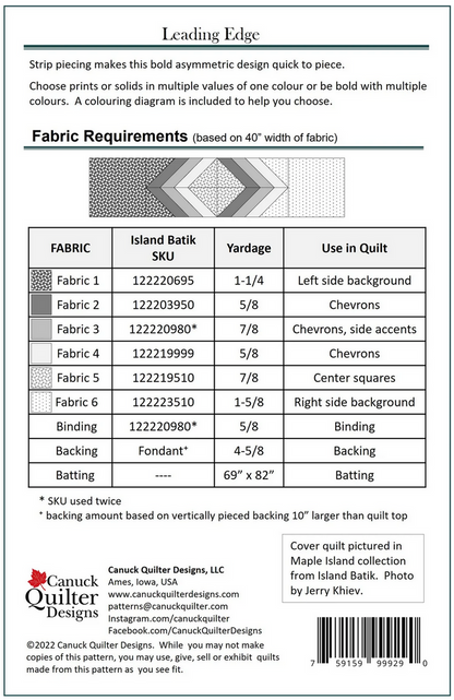 Leading Edge Quilt Pattern