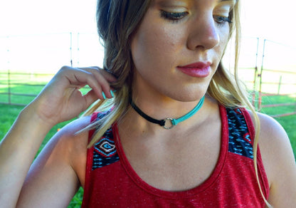 Leather Two Toned Choker