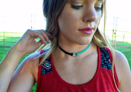 Leather Two Toned Choker