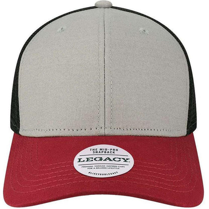 Grey/Burgundy/Black / OSFA