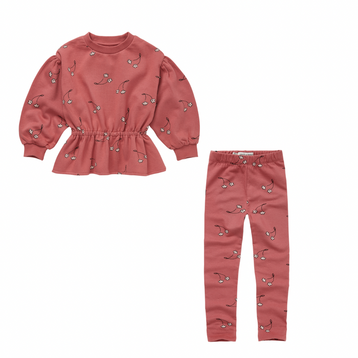 Legging Cherry Flower Print Mauve