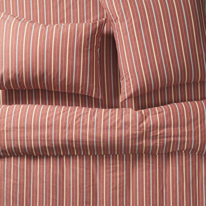 Leon Cotton Euro Pillowcase Set - Burnt Sienna