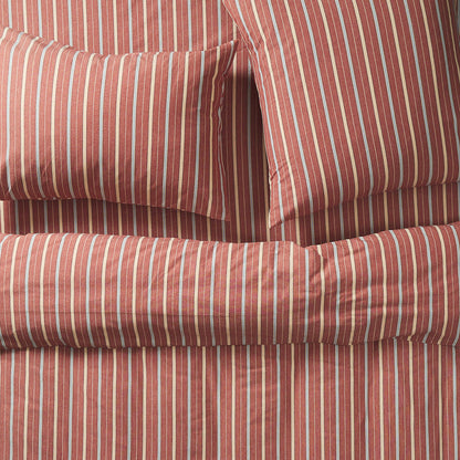 Leon Cotton Euro Pillowcase Set - Burnt Sienna