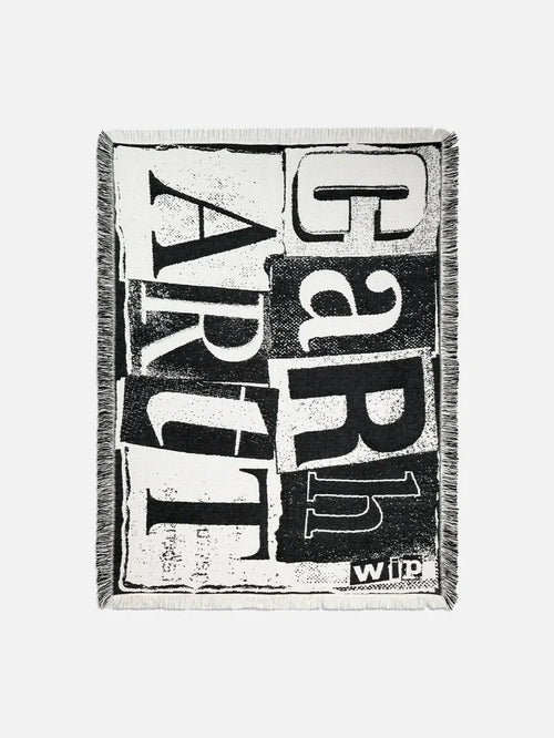 CARHARTT WIP Letterpress Blanket - Black/Wax - Blankets BATTANİYE