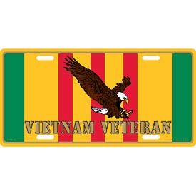 Lic-Vietnam Vet/Eagle: License plate that says Vietnam Veteran and has an Eagle on it