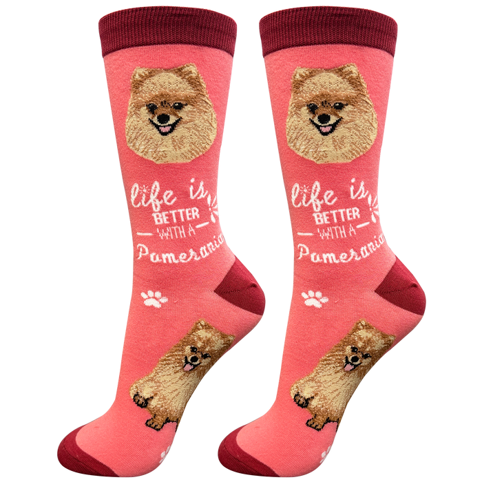 Life is Better Socks Pomeranian