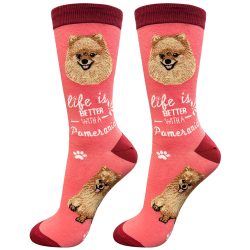 Life is Better Socks Pomeranian