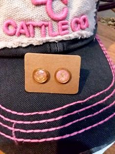 Light Pink with Gold Stud Earring