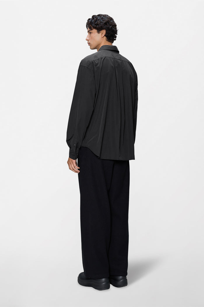 RAINS Light Woven Long Sleeve Shirt Black Long Sleeve