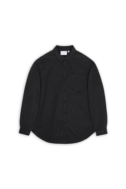 RAINS Light Woven Long Sleeve Shirt Black Long Sleeve