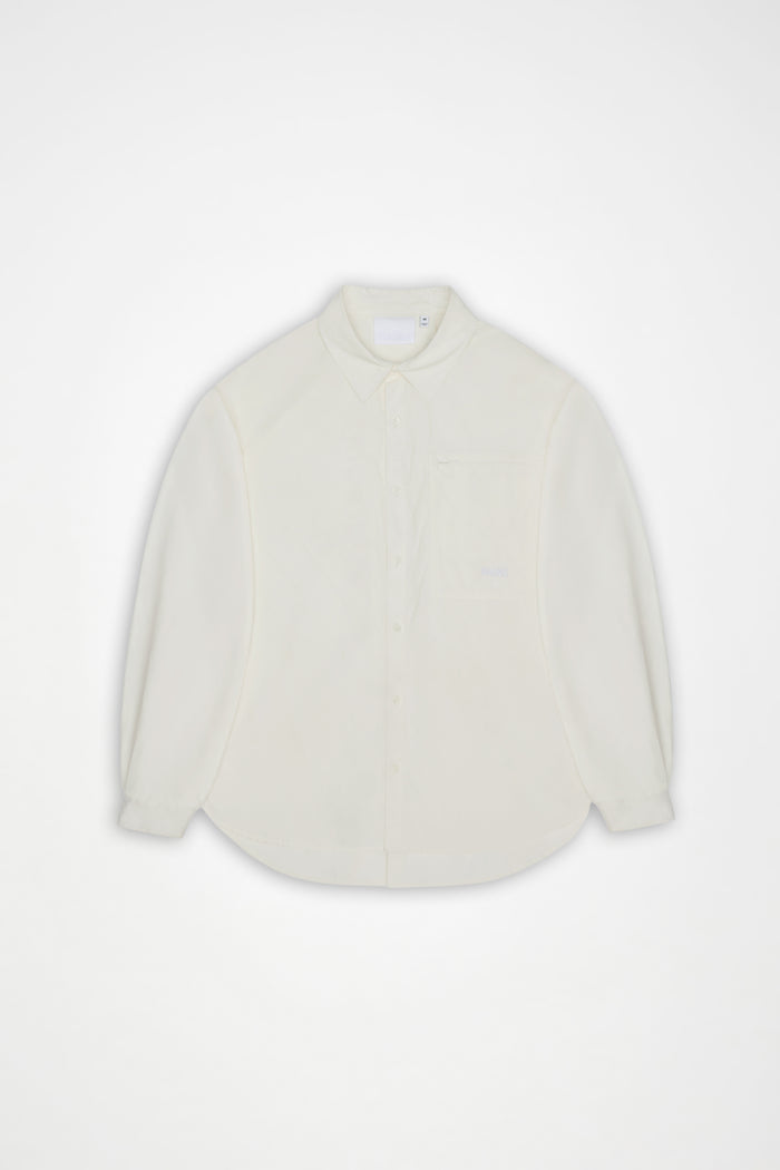 RAINS Light Woven Long Sleeve Shirt Blanc Long Sleeve