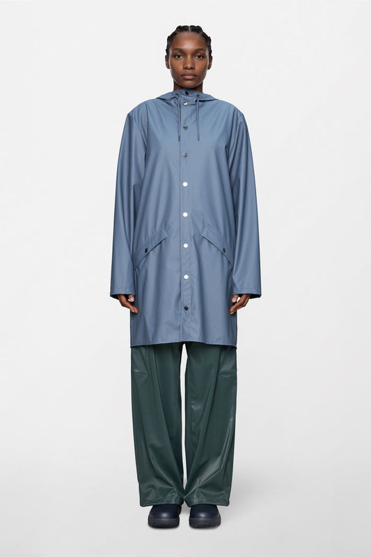 RAINS Long Jacket Blue Dusk Jacket