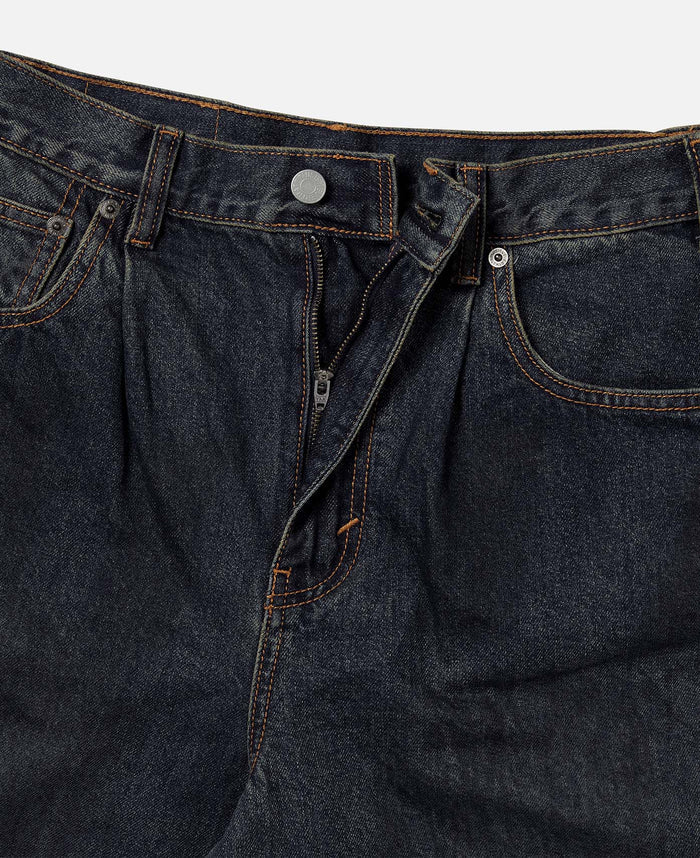 Loose Denim Shorts (Navy)