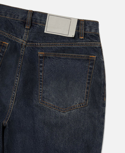 Loose Denim Shorts (Navy)