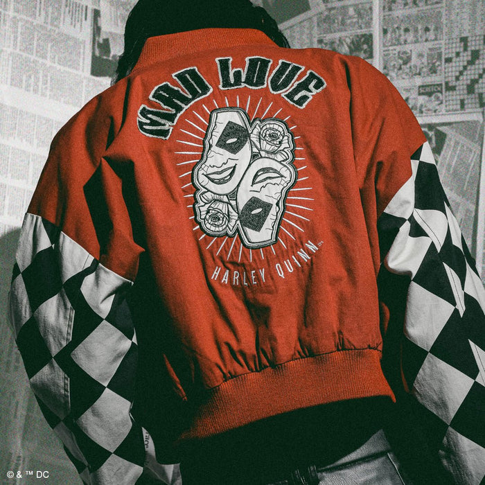 Mad Love Crop Bomber Jacket - Heroes & Villains-DC Comics-Bomber Jacket