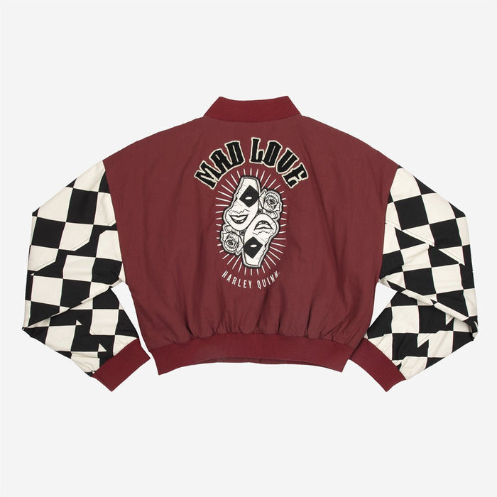 Mad Love Crop Bomber Jacket - Heroes & Villains-DC Comics-Bomber Jacket