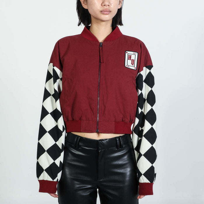 Mad Love Crop Bomber Jacket - Heroes & Villains-DC Comics-Bomber Jacket