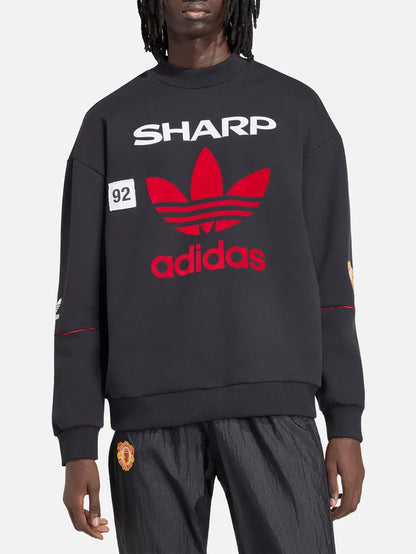 ADIDAS ORIGINALS Manchester United 90 Sweatshirt - Black - Sweatshirts SWEATSHIRT