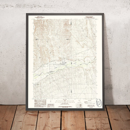 Map of Mesquite, Nevada by USGS, 1985 – Virgin River Valley & Lincoln County