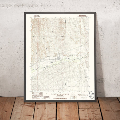 Map of Mesquite, Nevada by USGS, 1985 – Virgin River Valley & Lincoln County