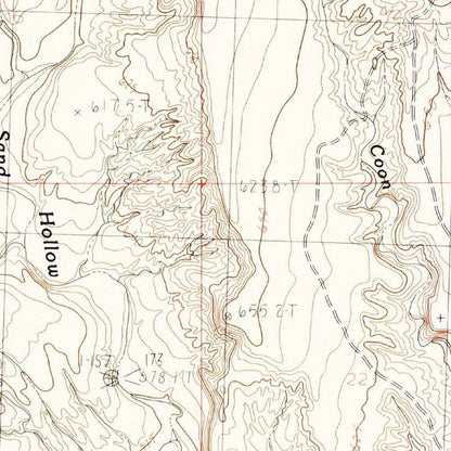 Map of Mesquite, Nevada by USGS, 1985 – Virgin River Valley & Lincoln County